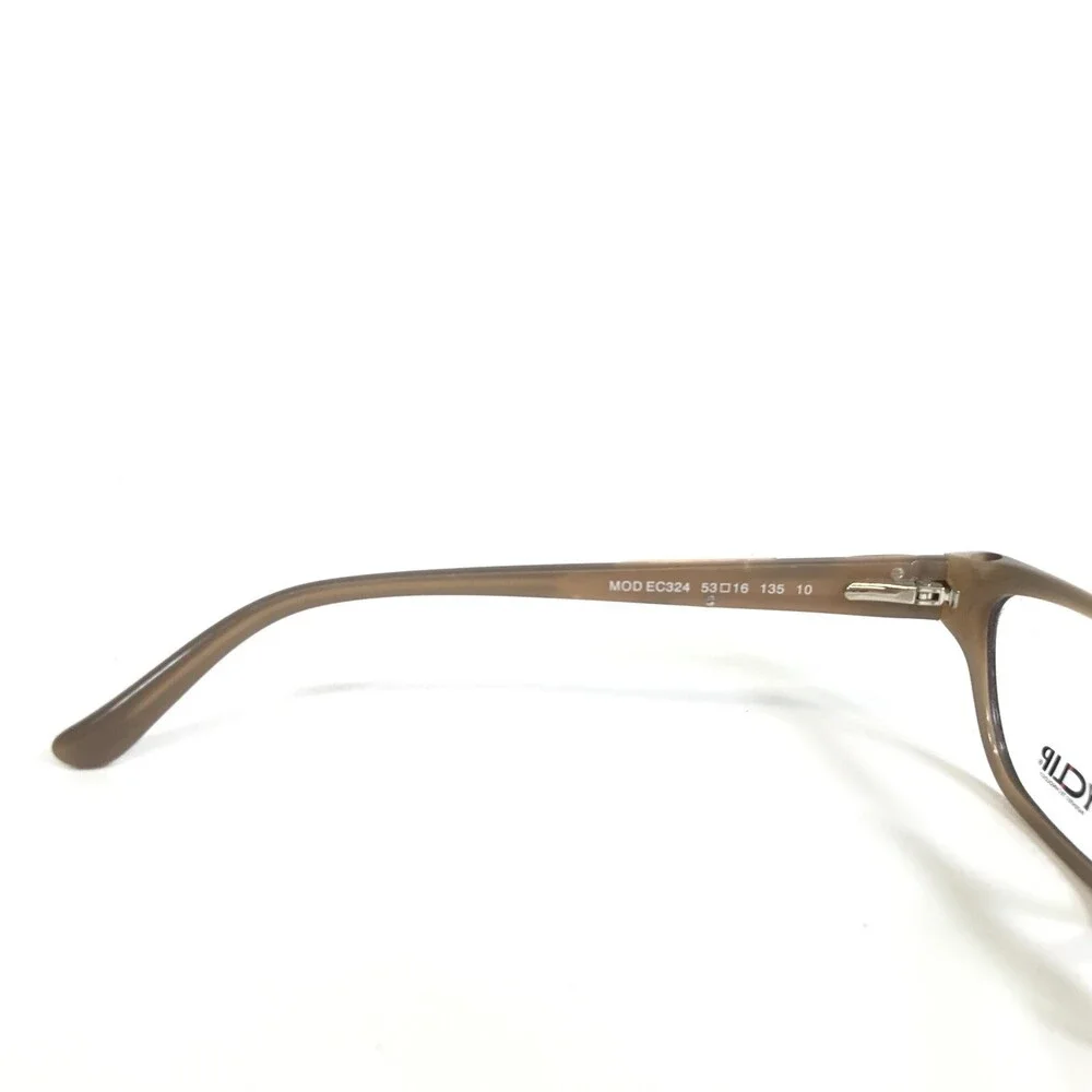 Easyclip Eyeglasses Frames MOD EC324 Brown Cat Eye Frames with Clip On Lenses